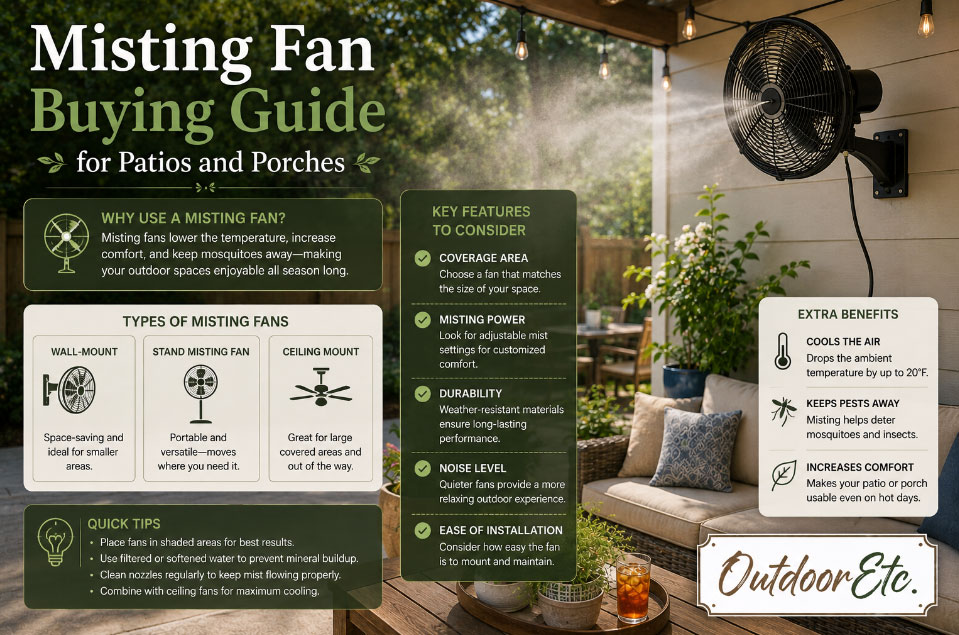 Misting Fan Buying Guide for Patios and Porches